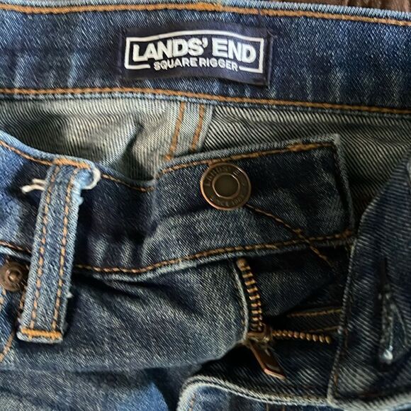 Lands’ End square rigger jeans.  Size 28.  Slim. Tall. Distressed. - Picture 6 of 8